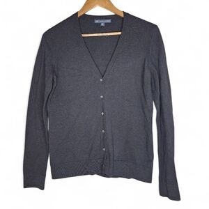 Brooks Brothers 365 Merino Wool Cardigan Sweater in Black Size M